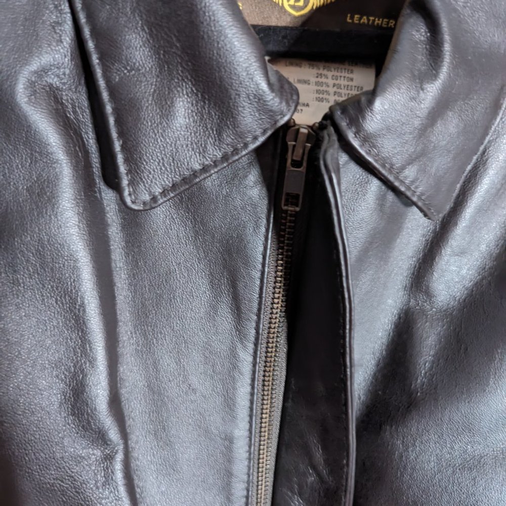 Air Force Landing Leather Men's XL Leather Bomber Jacket - Picture 12 of 16